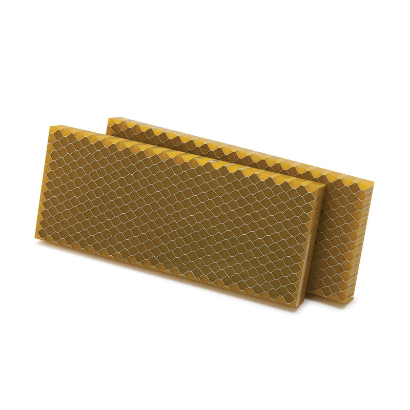 Acrylic Honeycomb Knife Scales - 3/8" x 2" x 5" - Pair - Color:Yellow
